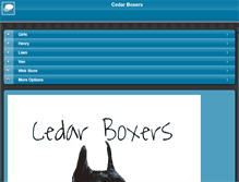 Tablet Screenshot of cedarboxers.com